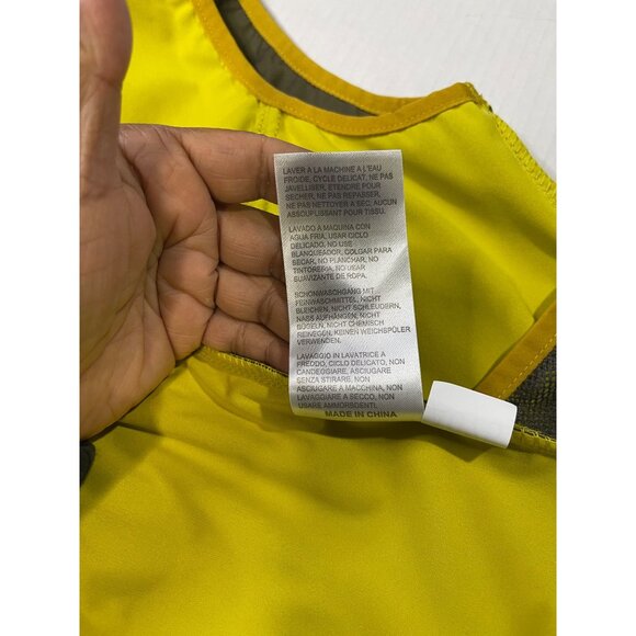 Little Donkey Andy Mens Olive Yellow Vest M Windproof Water Resistant Full Zip - Picture 14 of 15